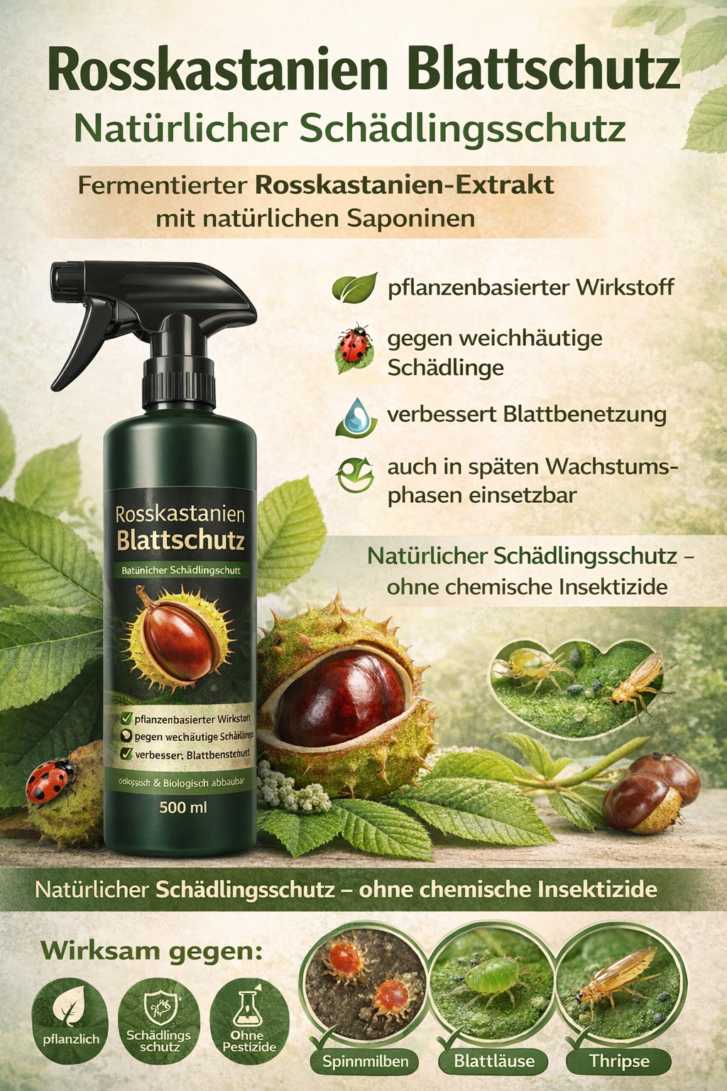 ROSSKASTANIEN BLATTSCHUTZ-           
gegen Schädlinge