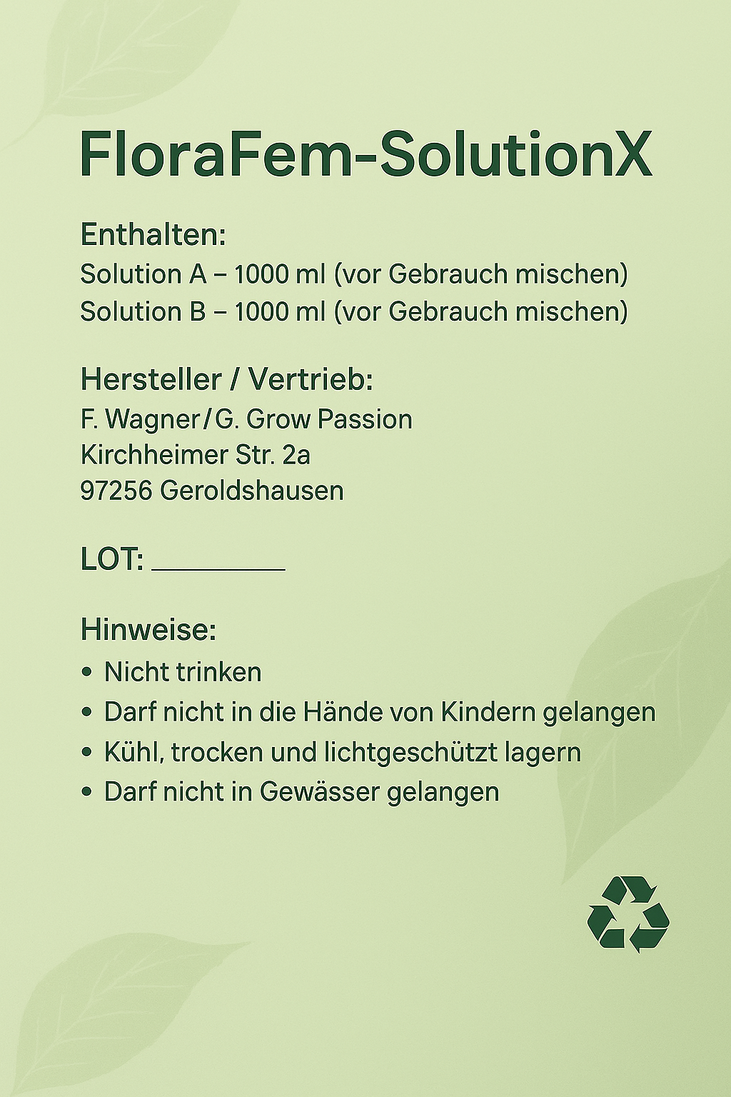 FloraFem - Solution X